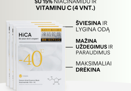 Liofilizuota kaukė su 15% Niacinamidu ir VIT C (4 vnt)