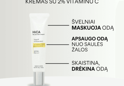 Maskuojantis SPF 50+ kremas su 2% VIT. C